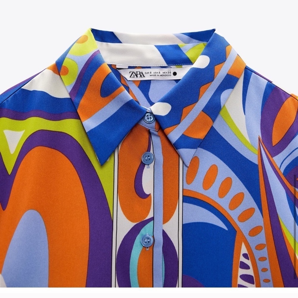 Multicolor Abstract Button Down Shirt - Picture 2 of 13